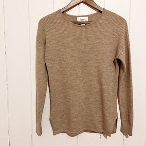 Kersh Beige Merino Wool Blend Long Sleeve Top. Size Small.